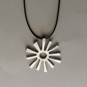 Handmade sterling silver necklace, Lucky Charm 2024 |Sun|