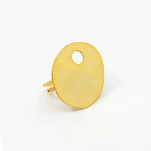 Unique handmade gold plated silver ring Abstract - 2
