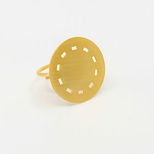 Classic gold plated silver handmade ring