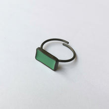 Handmade enamel colored ring Color (rhodium plated silver) - 1

