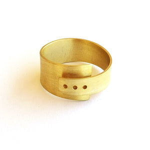 Minimalist gold plated silver ring Design