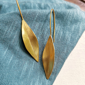 Handmade Leaves Earrings (gold plated sterling silver)