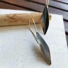 Handmade Leaves Earrings (Sterling silver, oxidation) - 1
