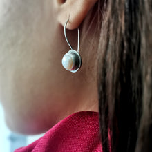 Margot, handmade silver earrings, oxidation, semi-precious stones - 5
