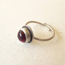 Margot, handmade sterling silver ring, oxidation, semi-precious stones - 5

