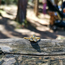 Χειροποίητο ασημένιο δαχτυλίδι με επιχρύσωση, Molla. Συλλογή Natura. - 2

