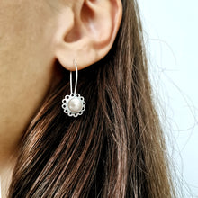Handmade dangle silver earrings Scarlett with semi-precious stones - 2
