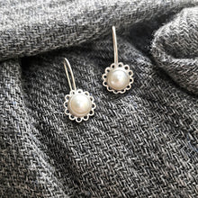 Handmade dangle silver earrings Scarlett with semi-precious stones - 4
