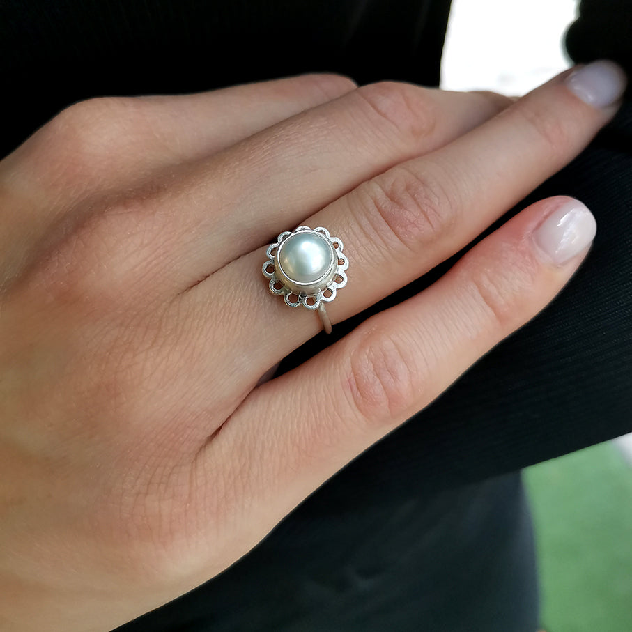 Χειροποίητο ασημένιο δαχτυλίδι Scarlett Stone με ημιπολύτιμες πέτρες