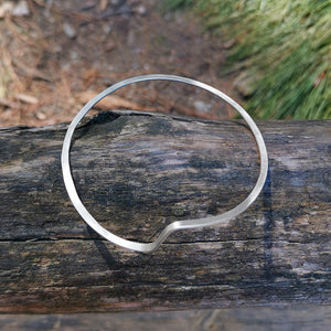 Handmade, minimalist, silver Texture bracelet