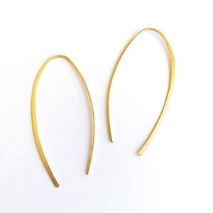 Oval shaped dangle earrings Texture Oval (silver, gold plated)