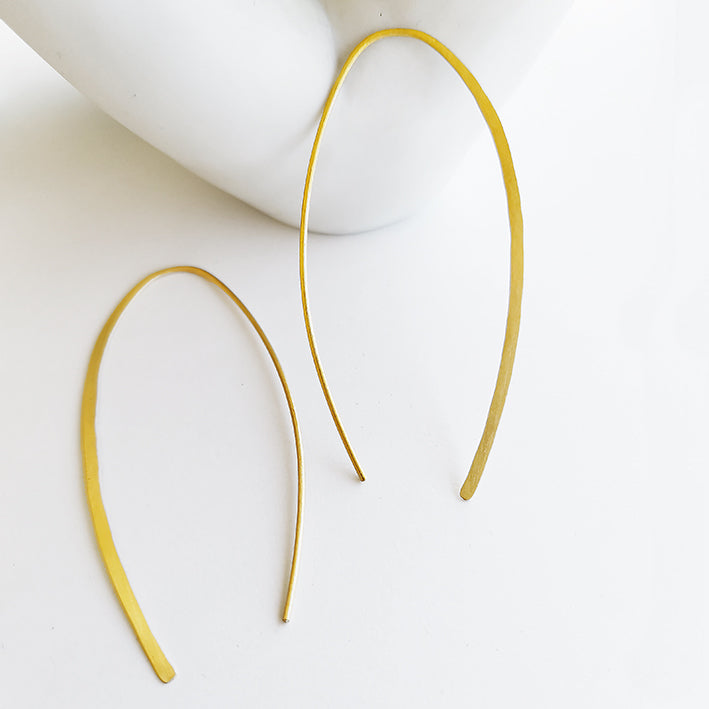 Κρεμαστά σκουλαρίκια σε σχήμα οβάλ Texture Oval (ασήμι, επιχρύσωση)