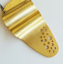 Modern handmade minimal pendant Wave (gold plated silver) - 3
