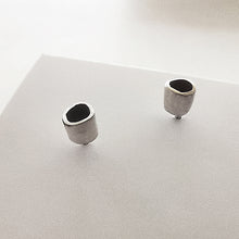 Χειροποίητα ασημένια σκουλαρίκια Stud Miniature (ασήμι, οξείδωση) - 3

